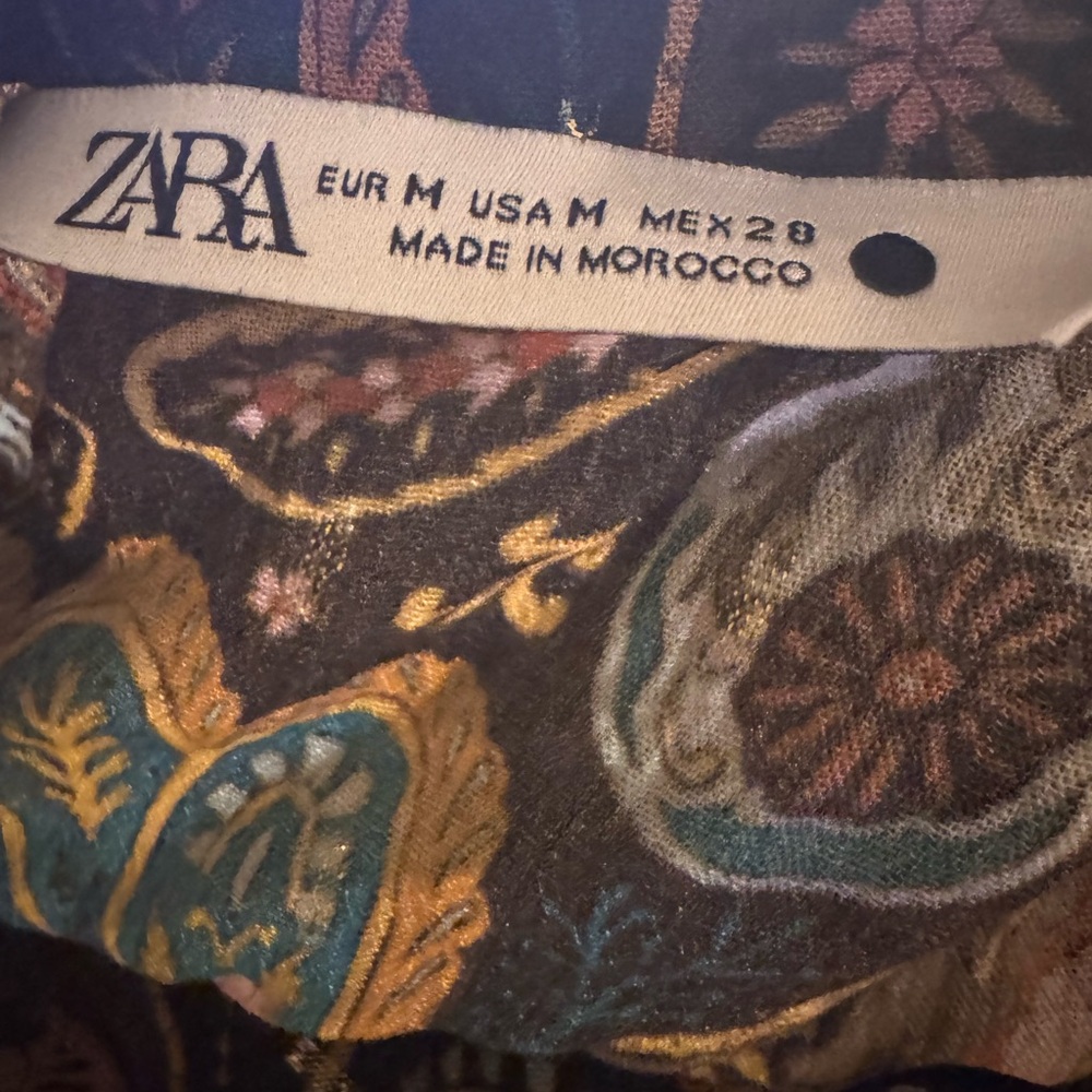Zara Multicolor Paisley Print Dress - Picture 10 of 10
